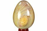 Polished Polychrome Jasper Egg - Madagascar #104671-1
